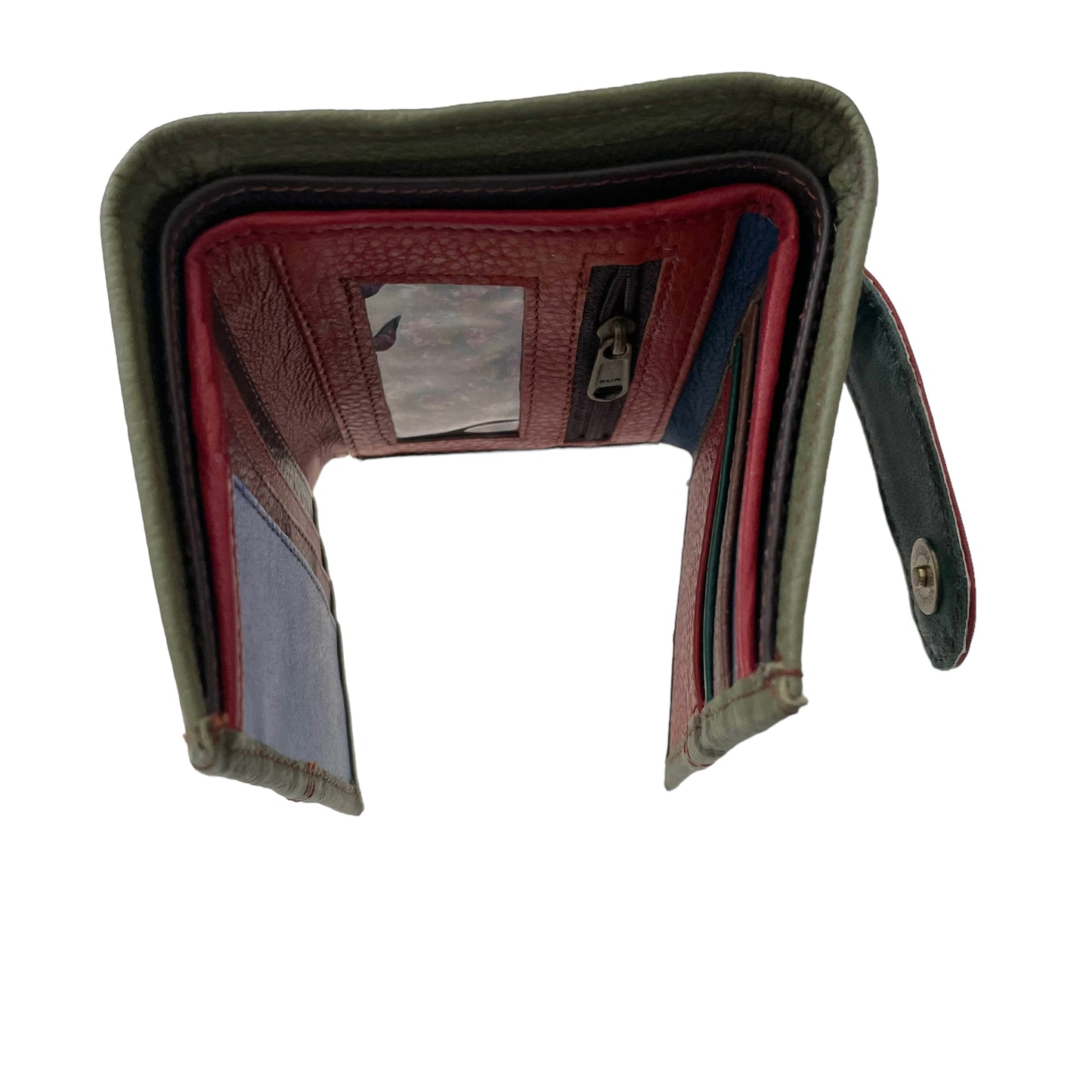 Amber Wallet Purse - Green Spot