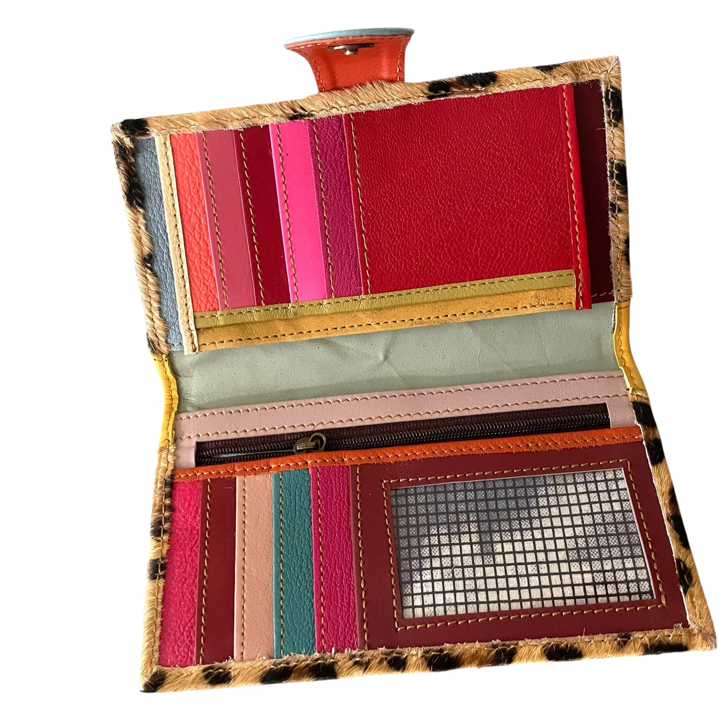 Mia Wallet - Leopard Mustard
