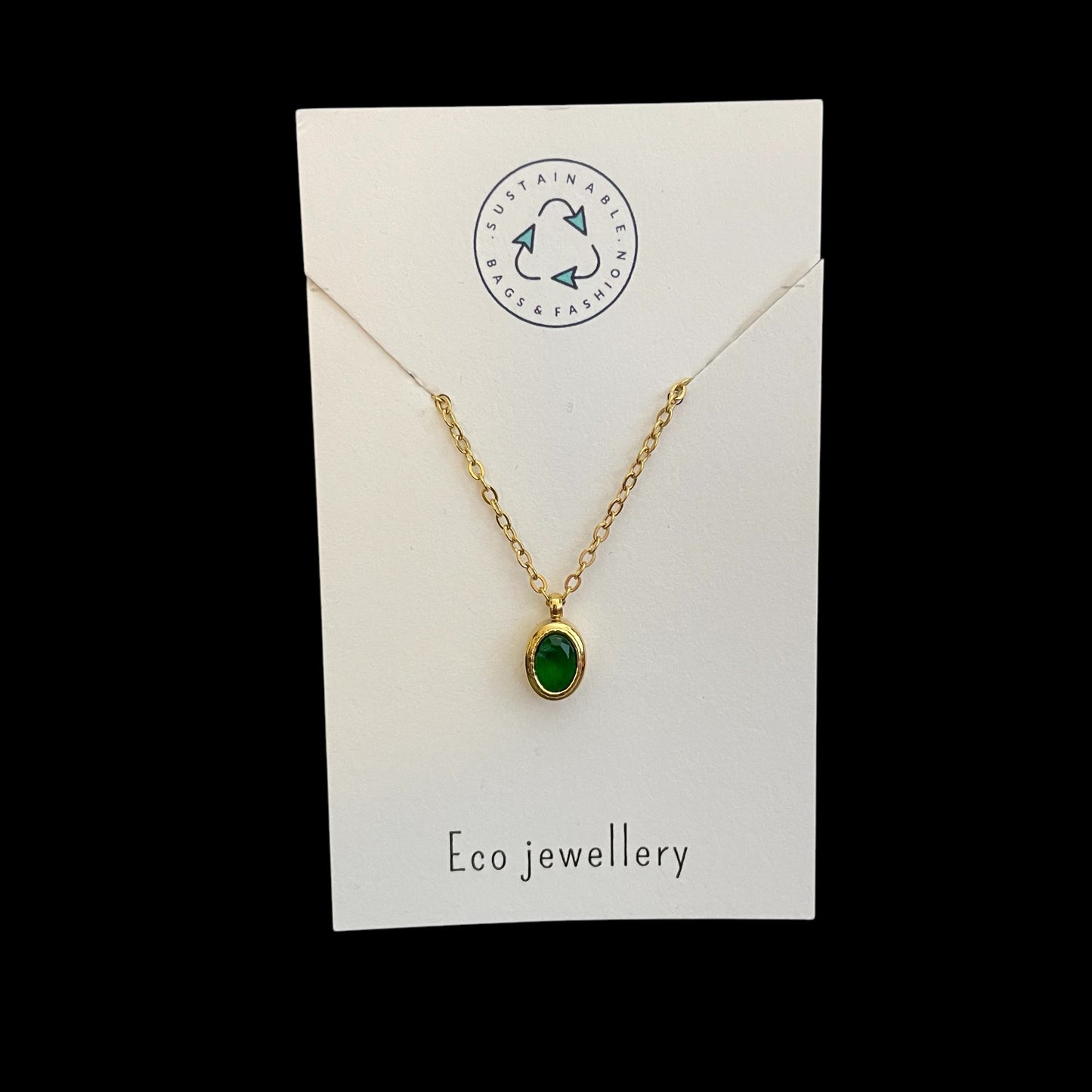 Necklace - Green Gold Pendant
