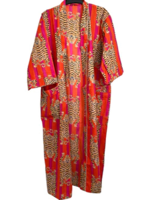 Cotton Kimono - Pink Tiger