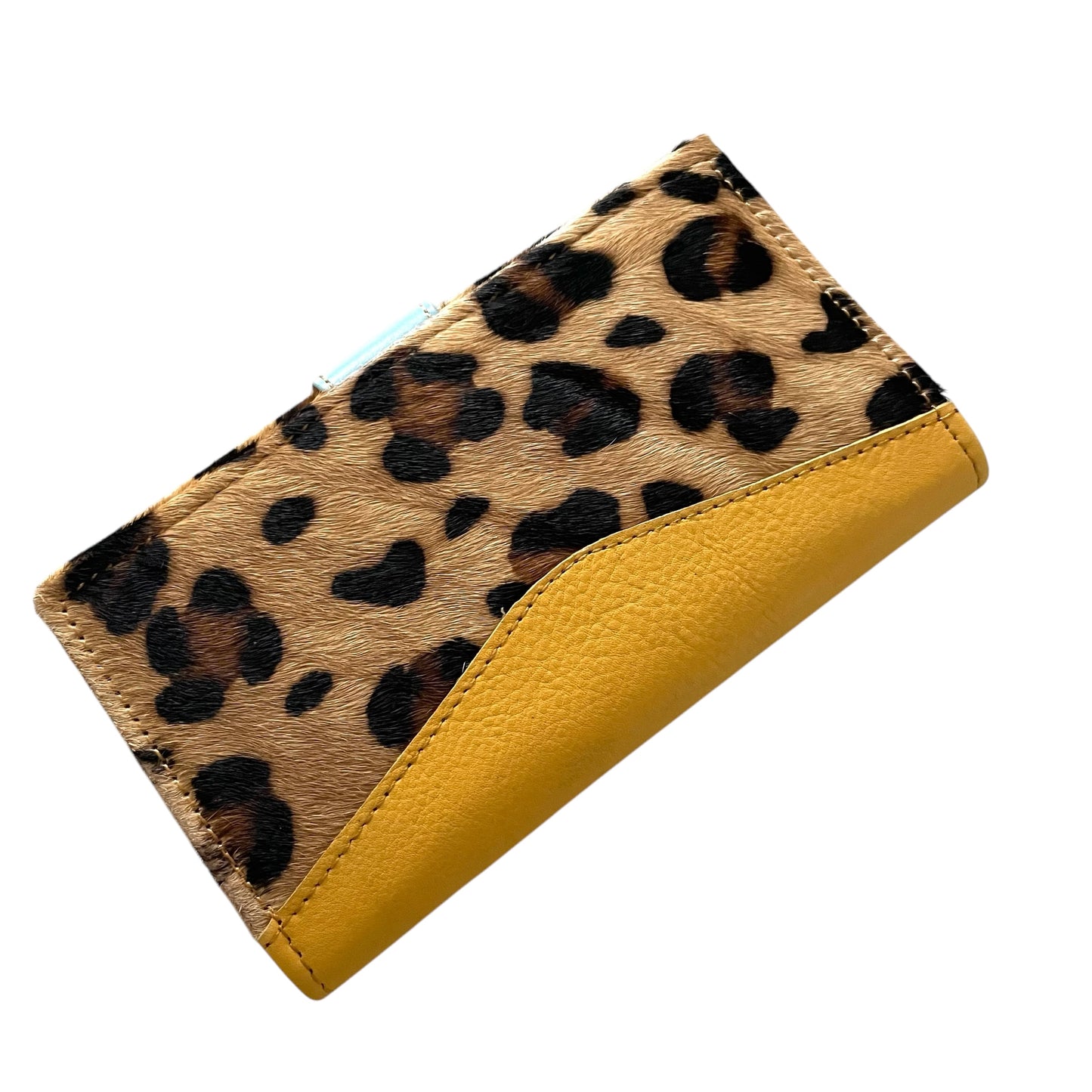 Mia Wallet - Leopard Mustard