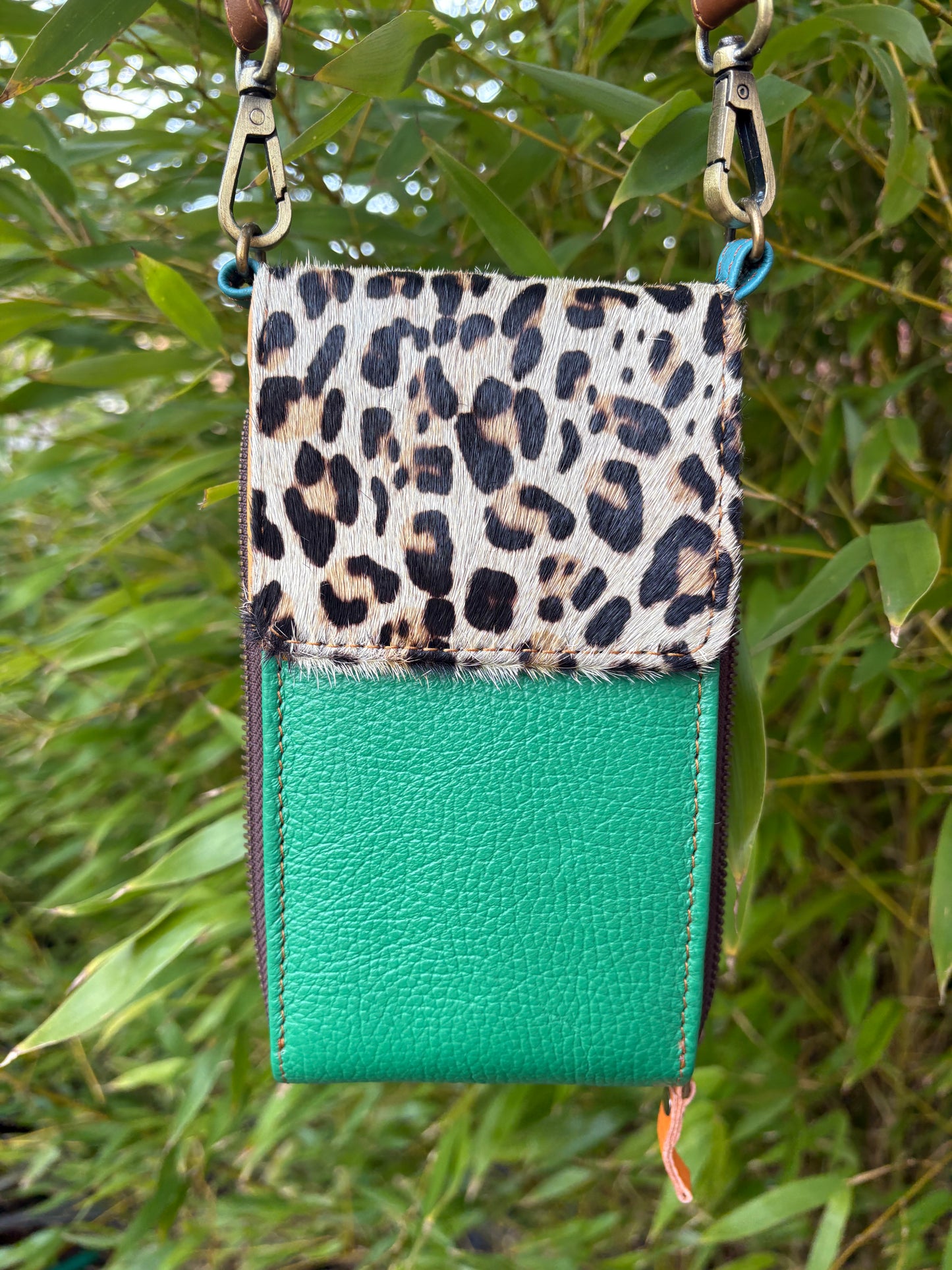 Phoebe - Recycled leather Phone Bag