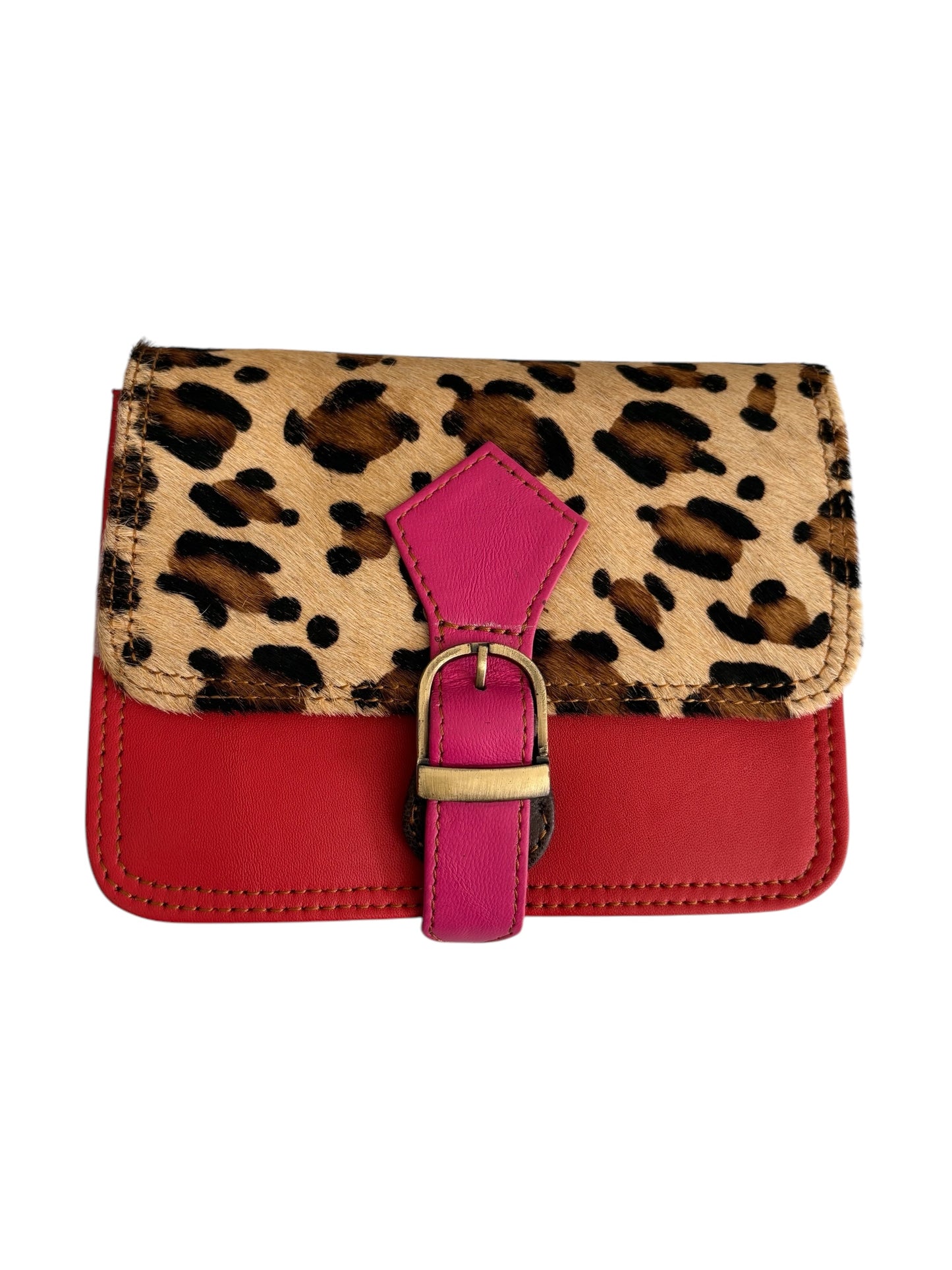 Millie - Pink Red Leopard Print