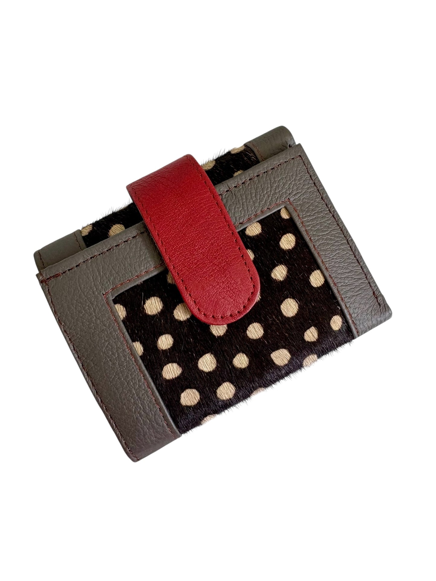 Amber Wallet Purse - Spotty Grey