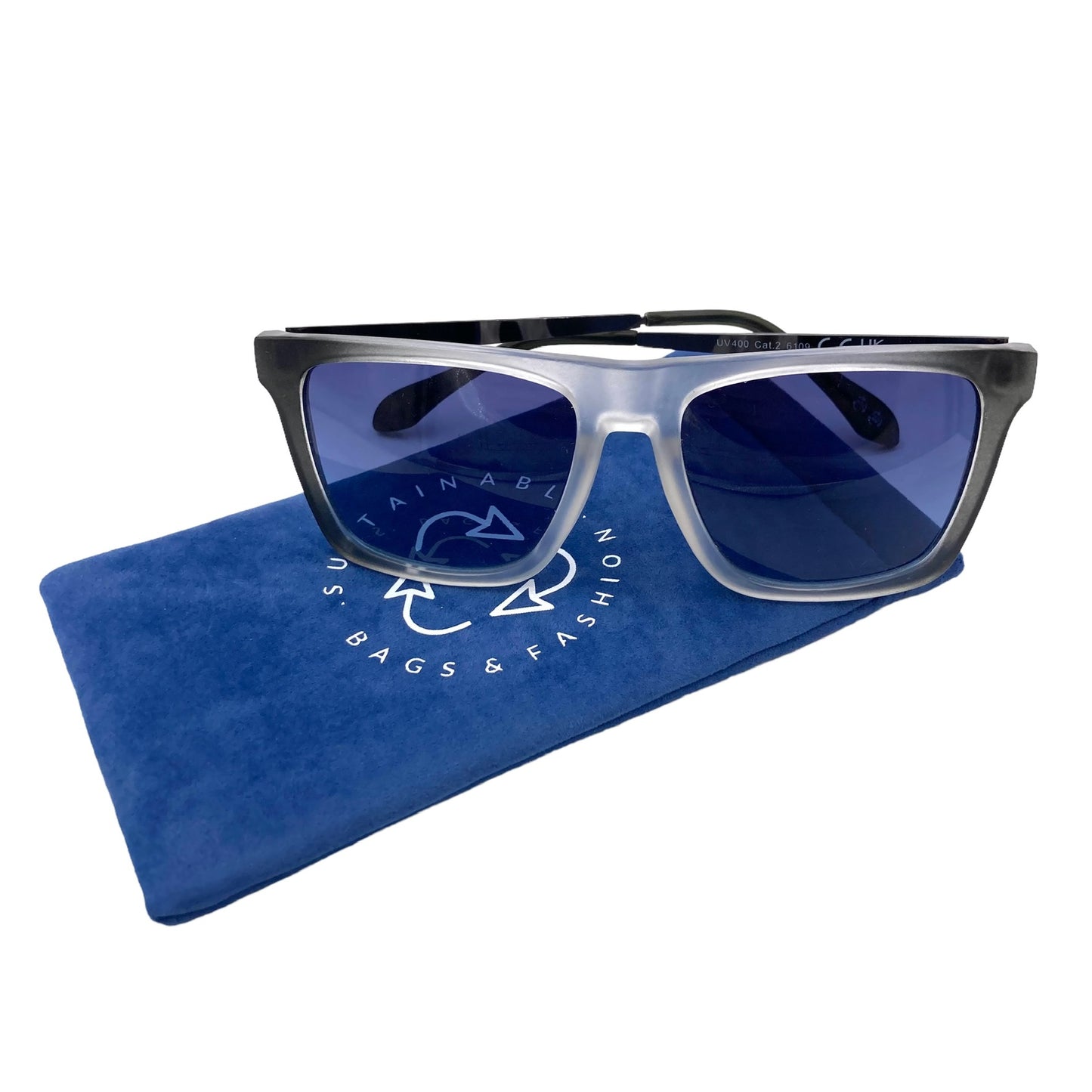 Recycled Plastic Sunglasses - Kate Style, Slate Grey