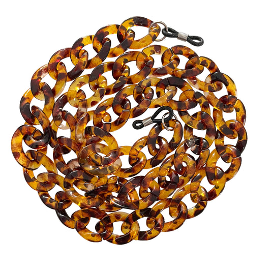 Lilly - Chunky Recycled Plastic Glasses / Sunglasses Chain - Tortoiseshell