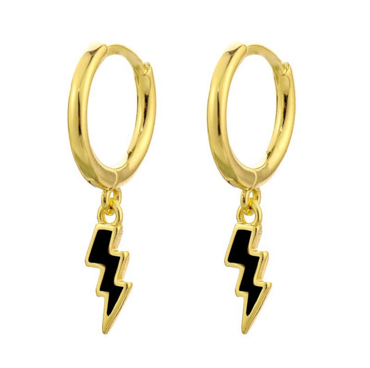 Earrings  - Lightning Bolt Gold