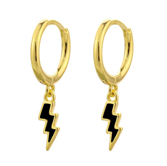 Earrings  - Lightning Bolt Gold