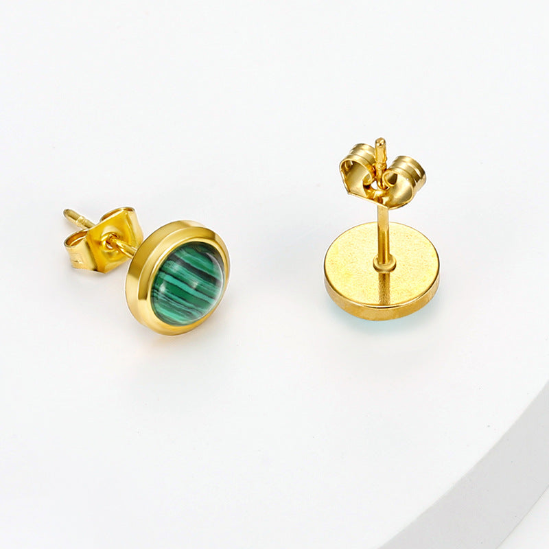 Earrings  -  Green Studs