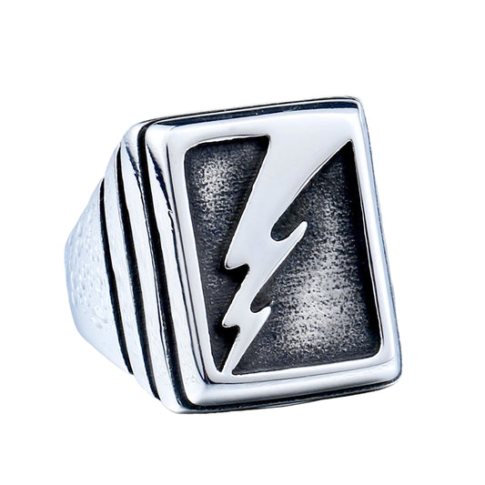 Lightning Bolt Ring - Silver
