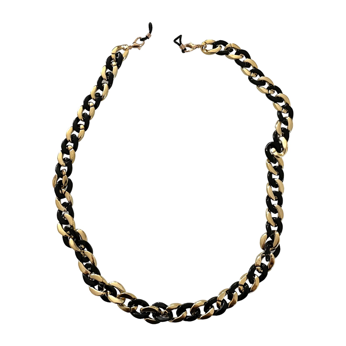 Layla Recycled Plastic Sunglasses Chain And Necklace- 2 in 1 - Black And Gold