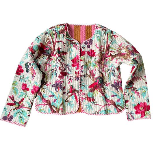 Floral Stripe  - Reversible  Jacket