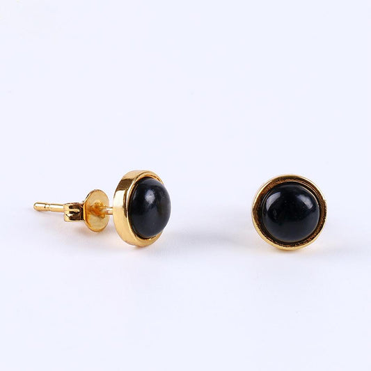 Earrings  -  Black  Studs