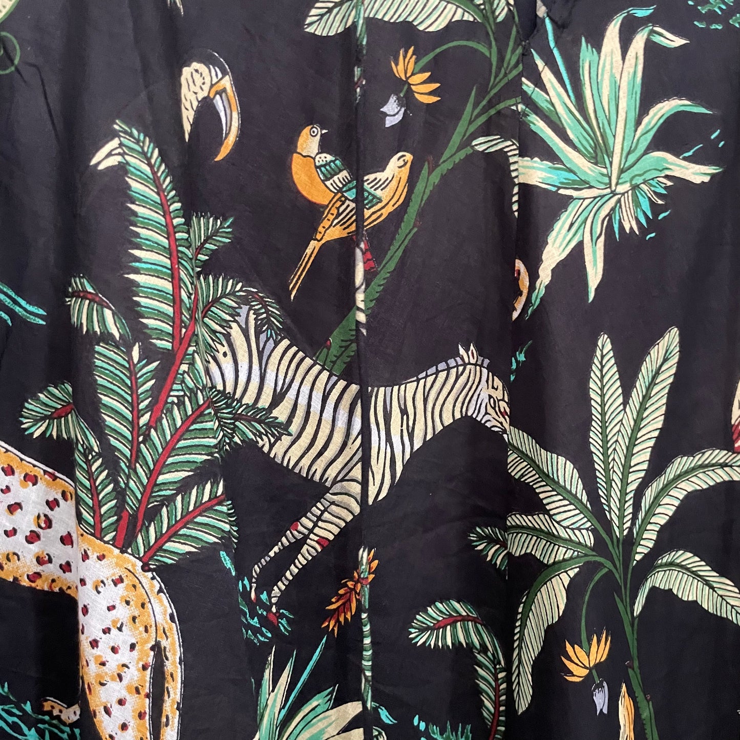 Cotton Jungle Dress - Black Leopard size 14-18