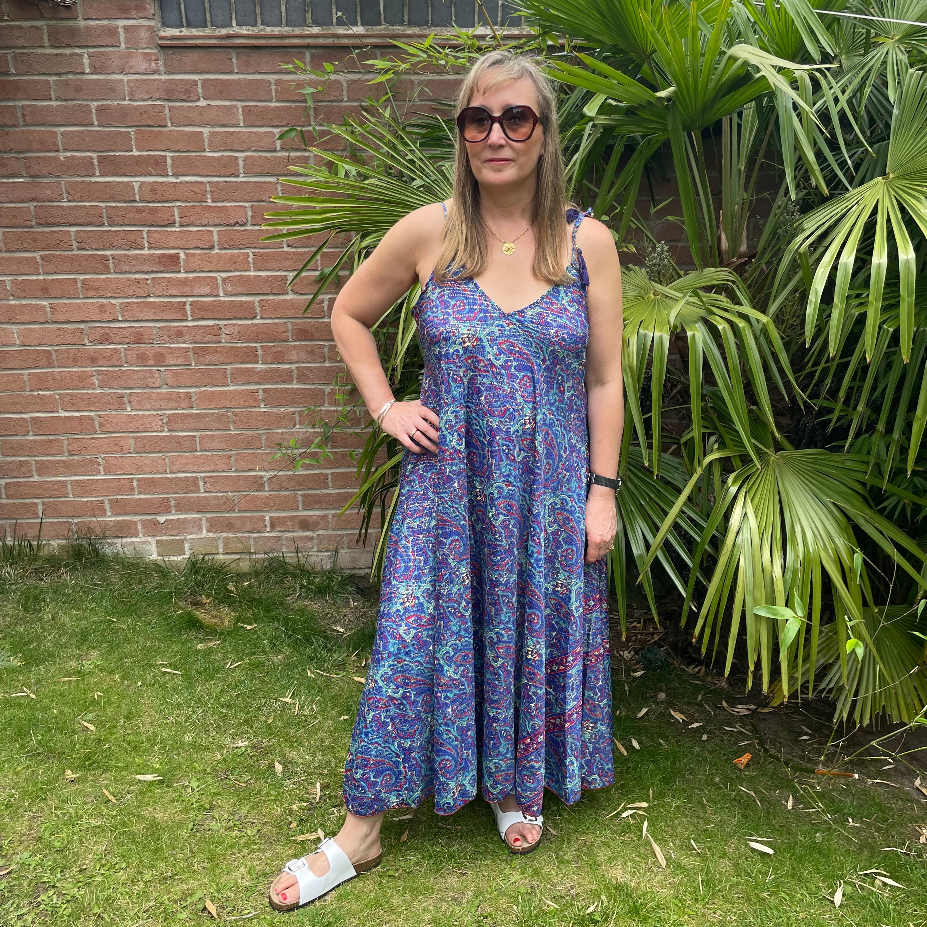 Silk dress size 18 discount