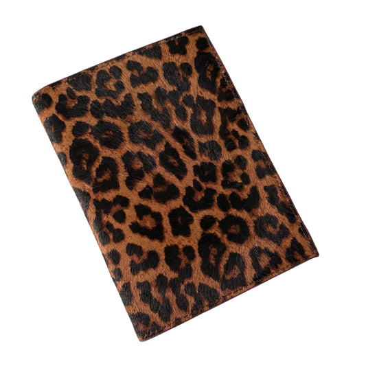 Passport Holder Recycled Leather   - Leopard