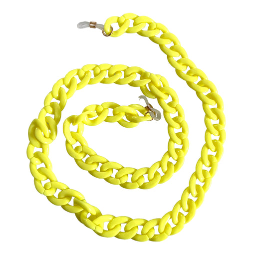 Layla - Recycled Plastic Glasses / Sunglasses Chain - Yellow