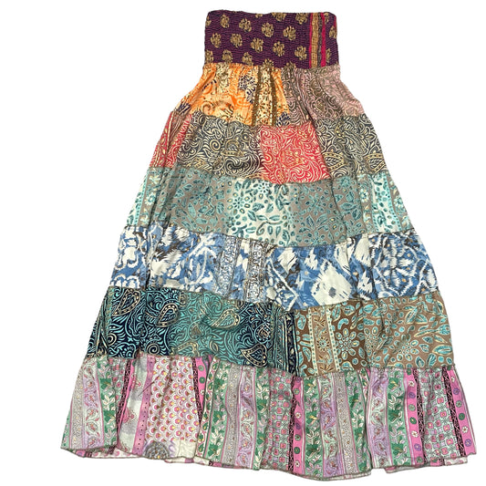 Silk Skirt / Dress - Free size fits up to a size 14