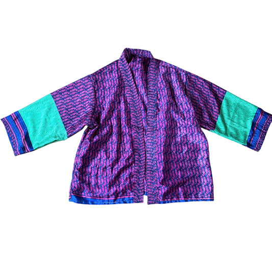 Short Recycled Silk - Kimono