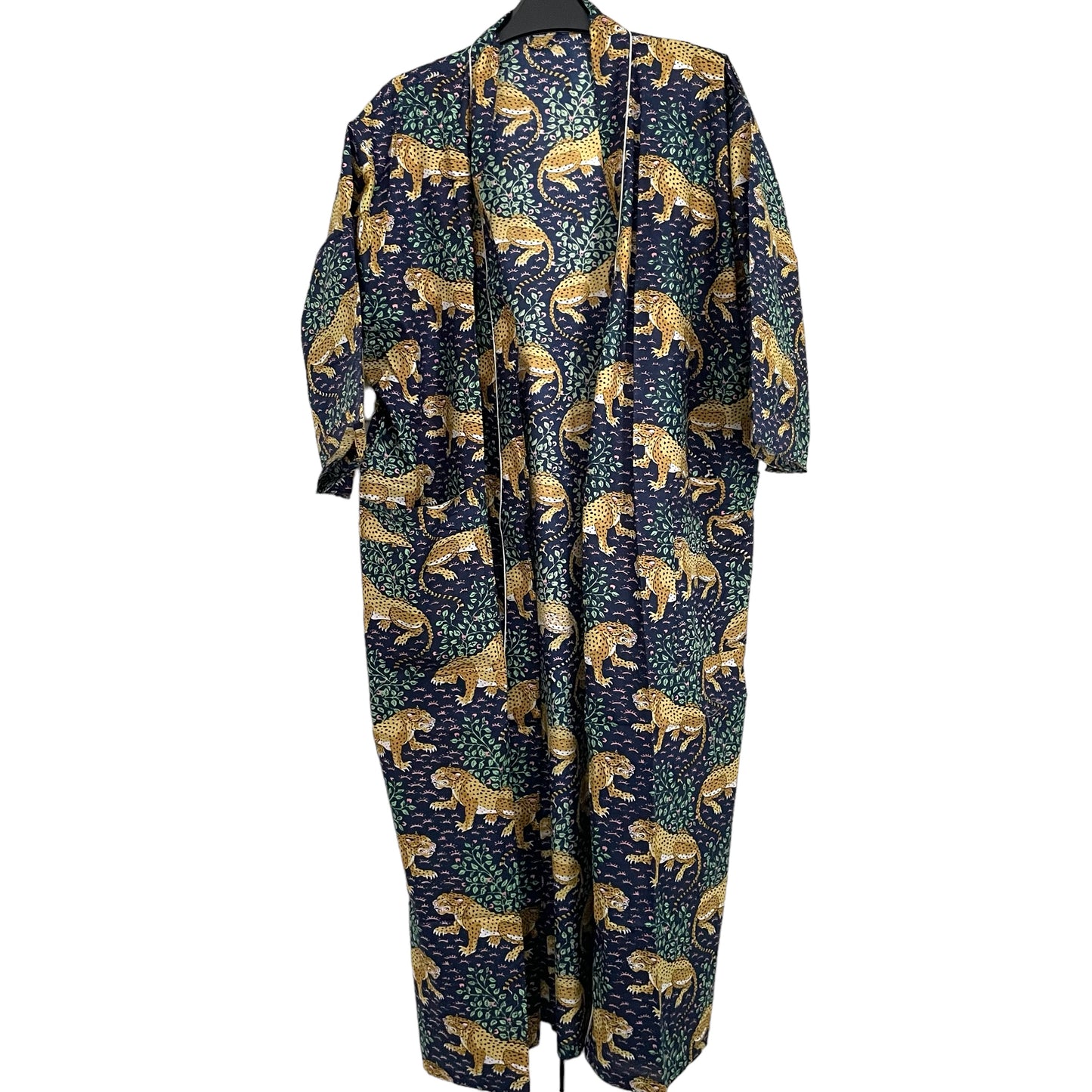 Cotton  Kimono - Blue Leopard