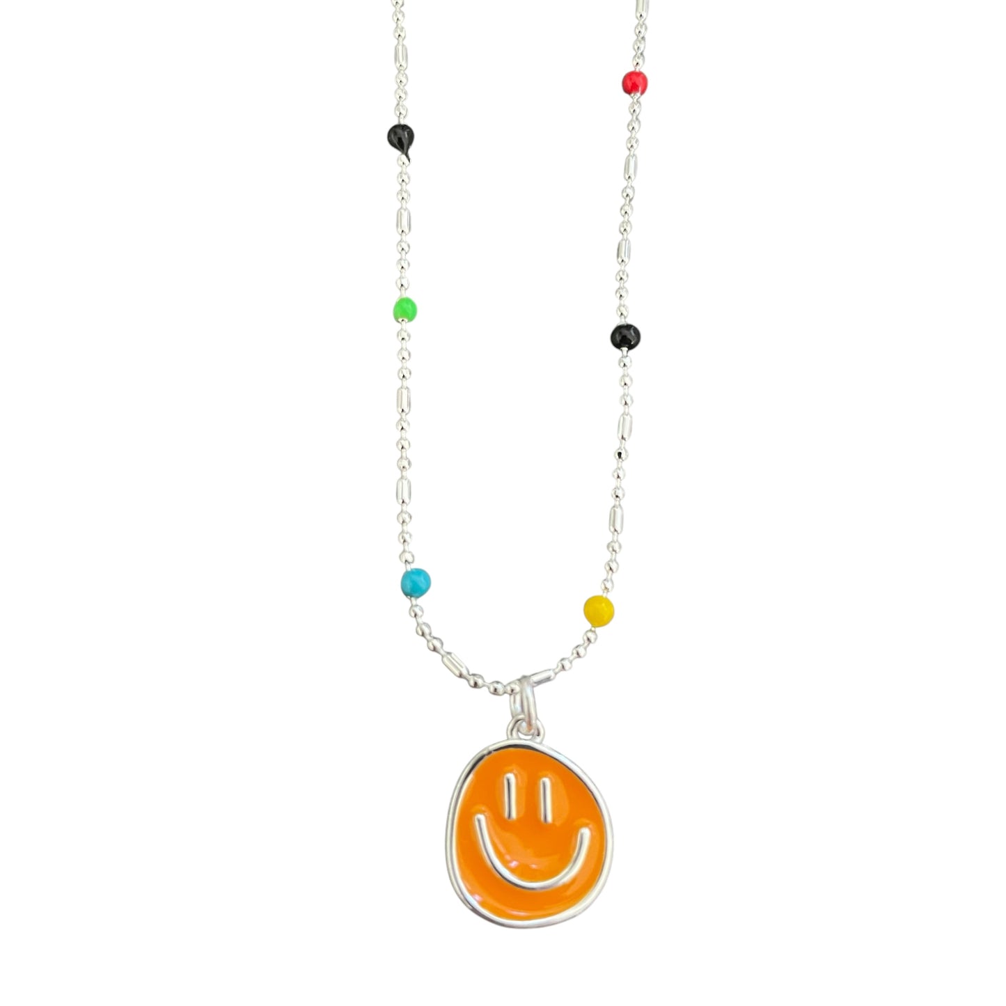 Necklace - Smile face -  ORANGE