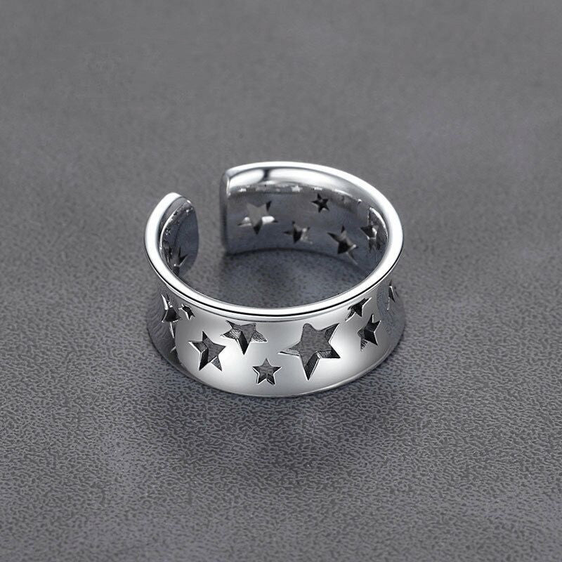 Chunky Star  Ring - Silver