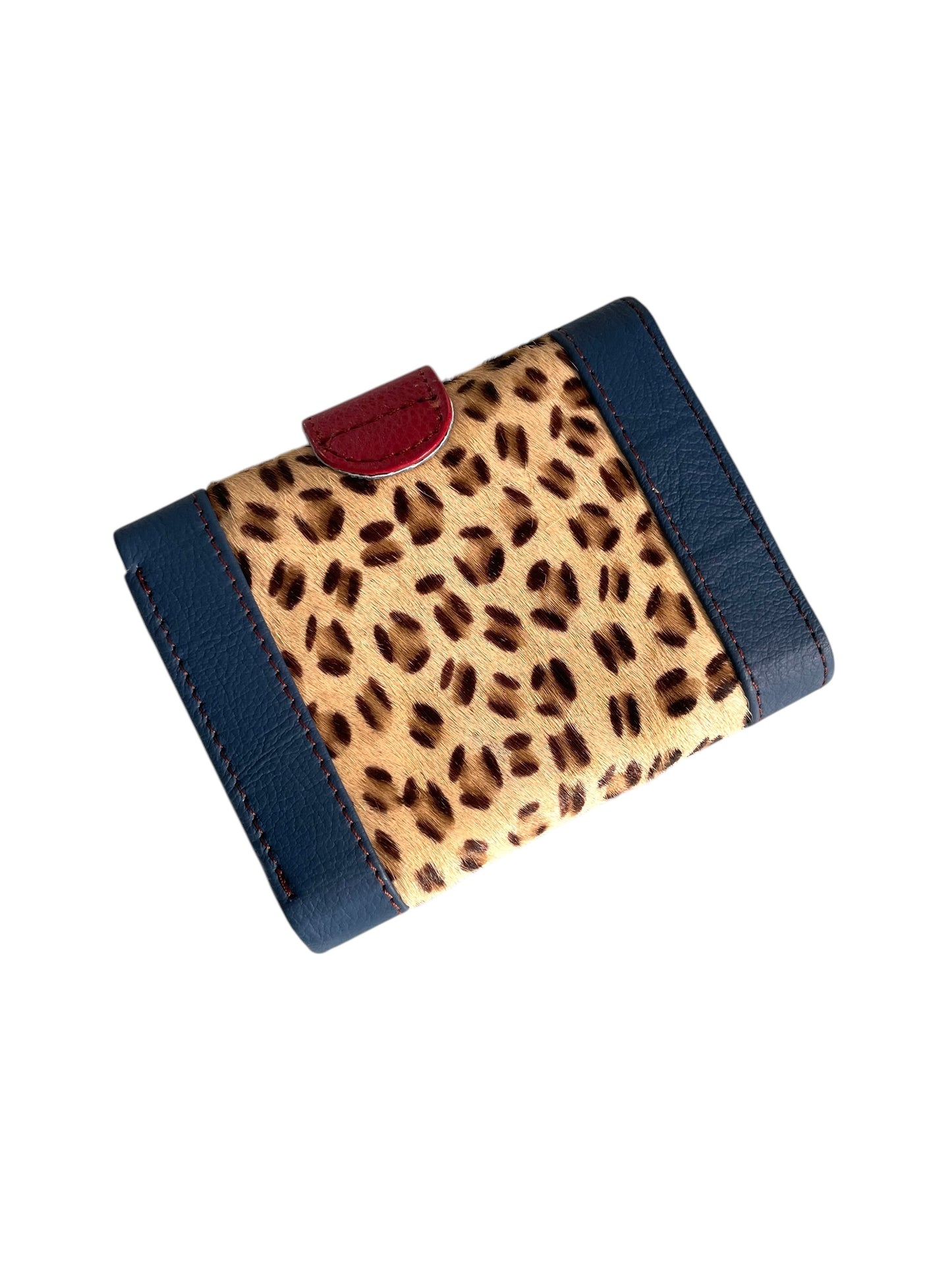 Amber Wallet Purse  - Leopard Blue