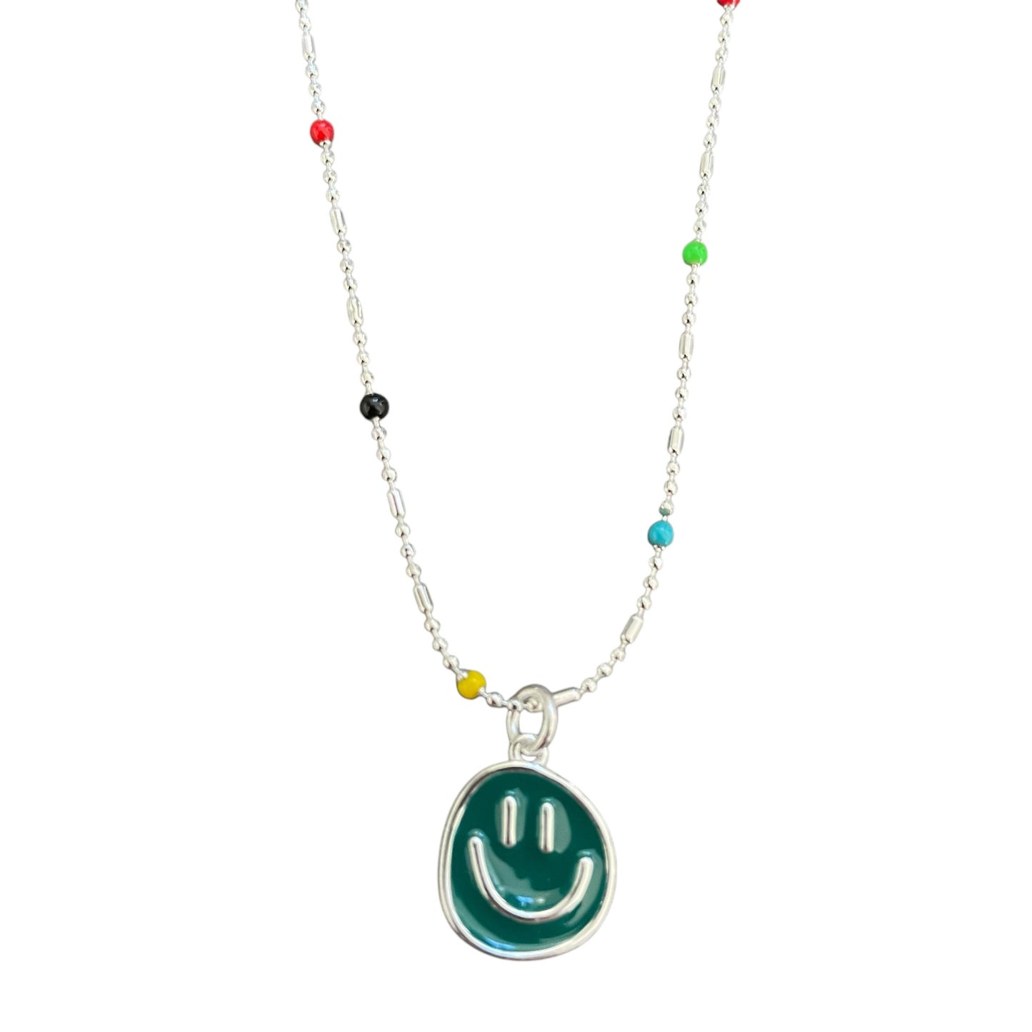Necklace - Smile face -  JADE GREEN