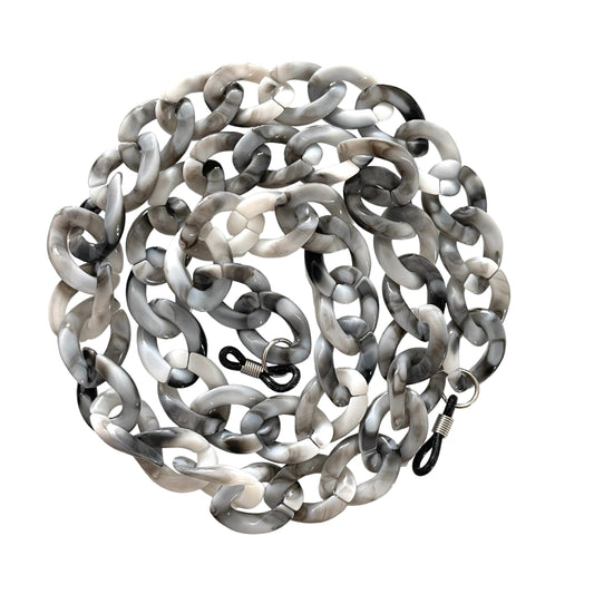 Lilly - Chunky Recycled Plastic Glasses / Sunglasses Chain - Grey Fleck