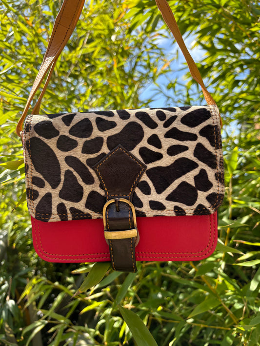 Millie  - Red Giraffe Print