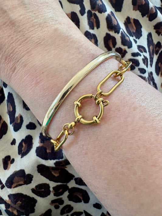 Carla Chunky Charm  - Gold Bracelet