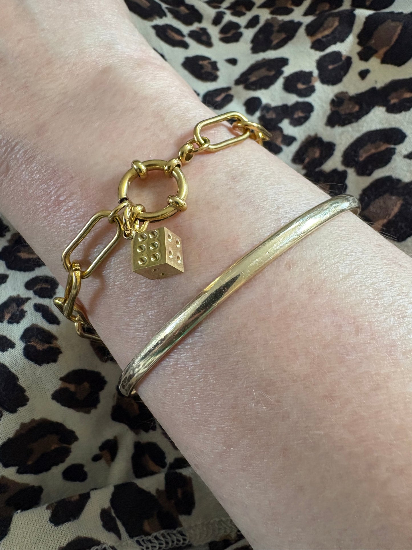 Carla Chunky Charm  - Gold Bracelet