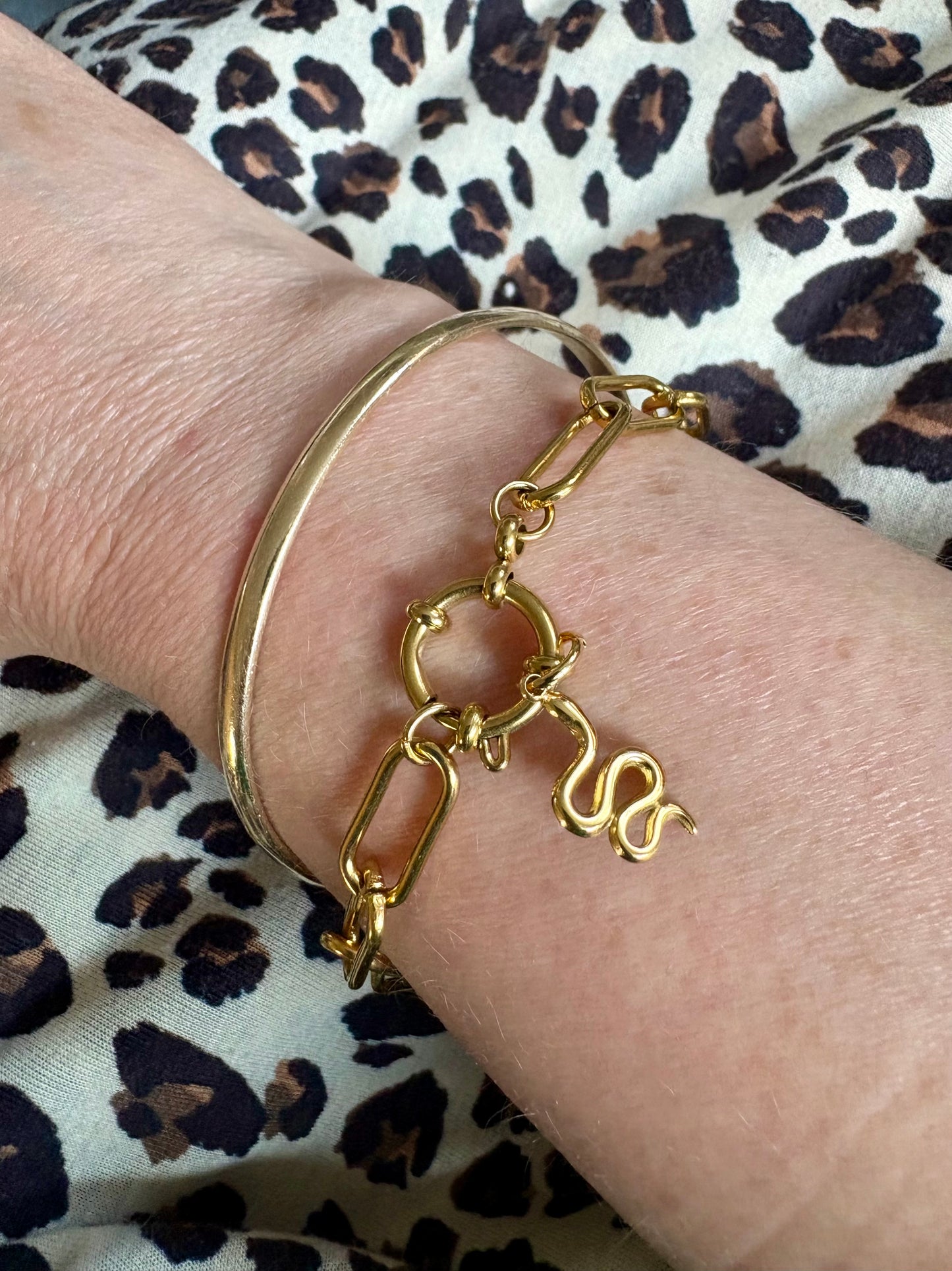 Carla Chunky Charm  - Gold Bracelet