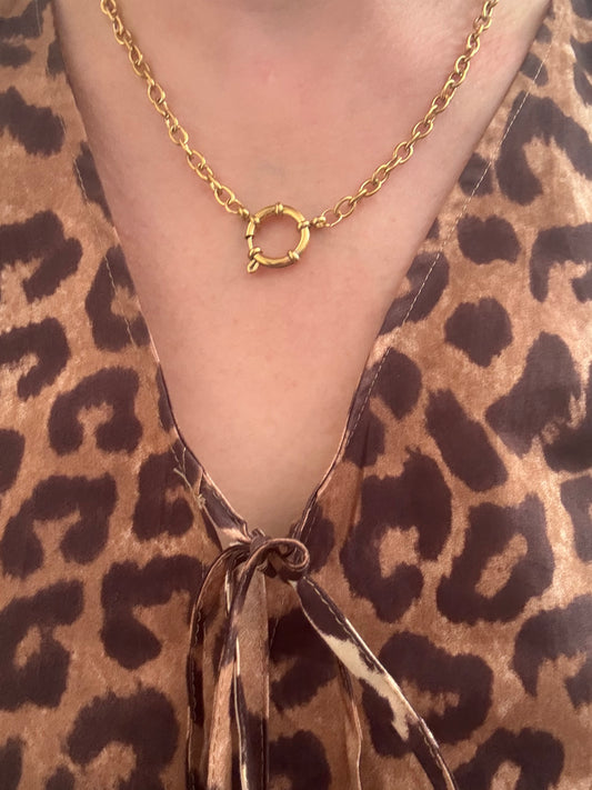 Fern Charm  Necklace - Gold