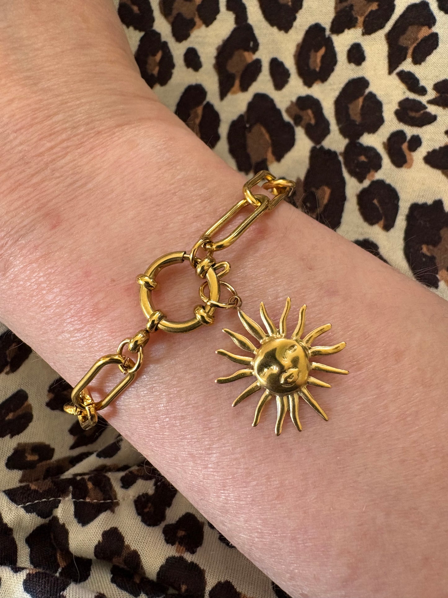 Carla Chunky Charm  - Gold Bracelet