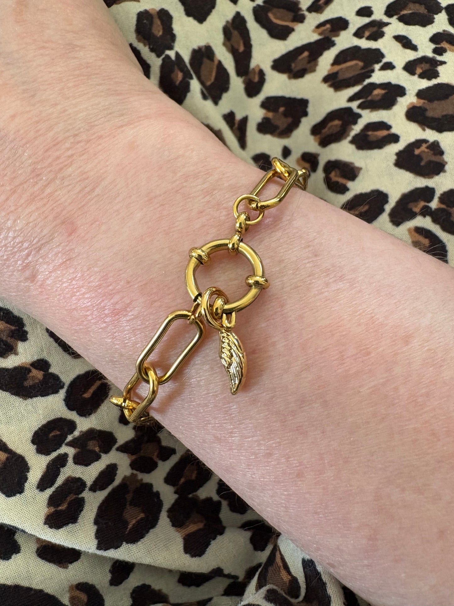 Carla Chunky Charm  - Gold Bracelet