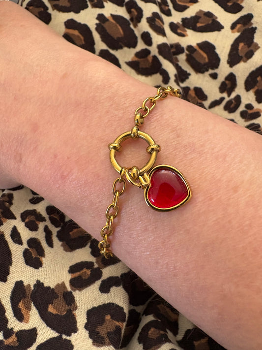 Amy Charm Bracelet with Heart Charm