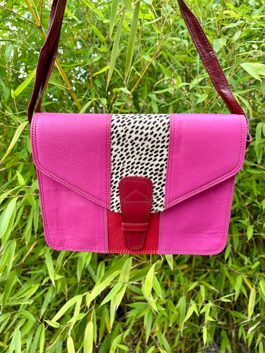 Mica Leopard Print  - Pink Red