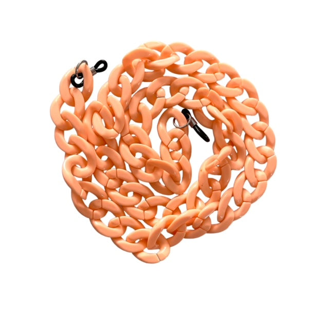 Lilly - Chunky Recycled Plastic Glasses / Sunglasses Chain Coral Peach