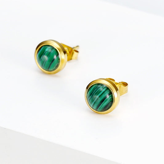 Earrings  -  Green Studs