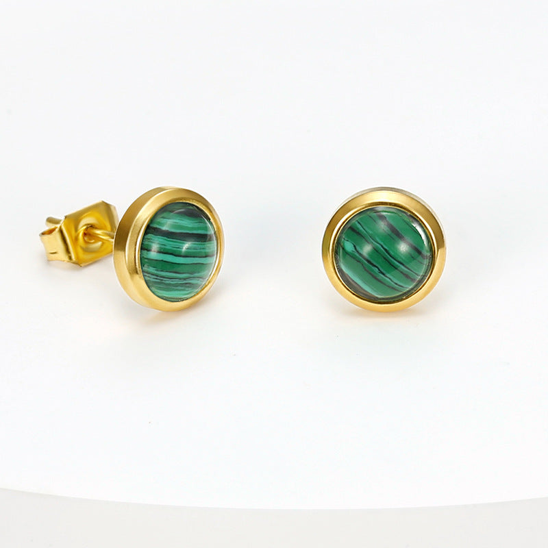 Earrings  -  Green Studs