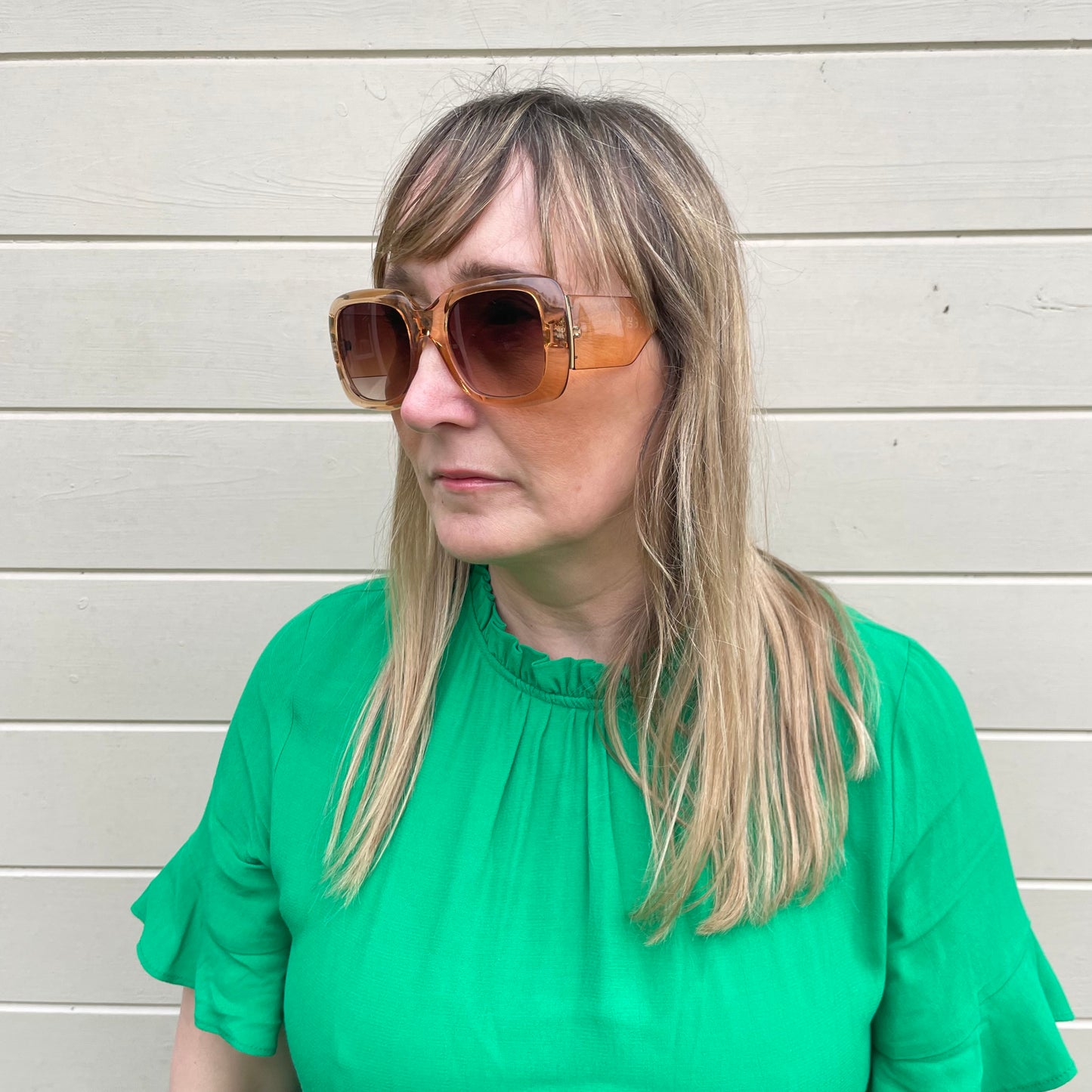 Recycled Plastic Sunglasses - Carmel caramel