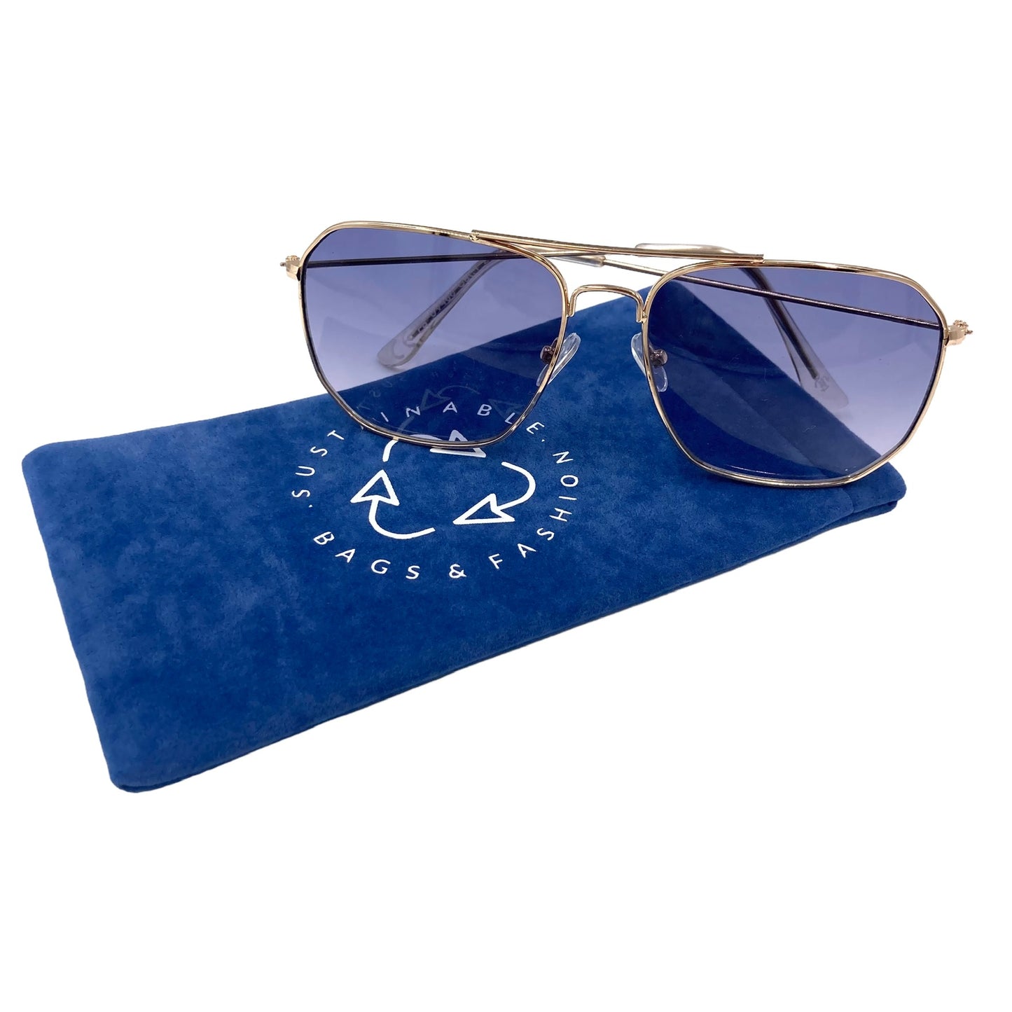 Recycled Plastic Sunglasses - Ashley  Blue
