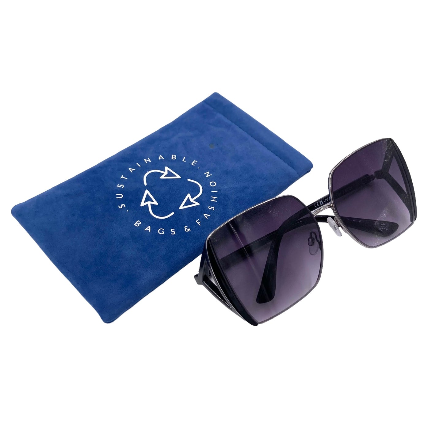 Recycled Plastic Sunglasses -Giselle  , Black