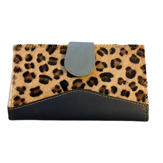 Mia Wallet Leopard - Navy