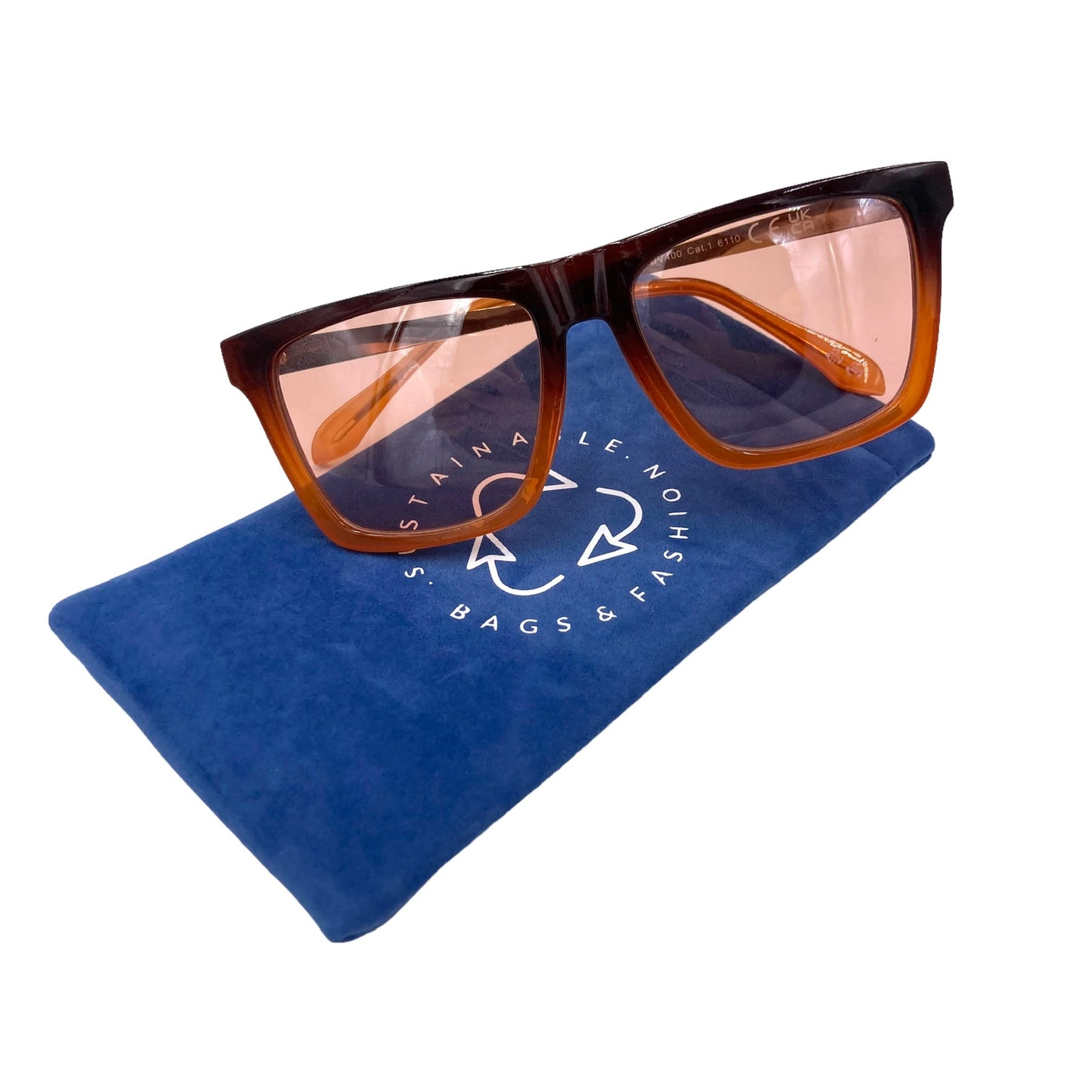 Recycled Plastic Sunglasses - Kate Style, Orange Blossom
