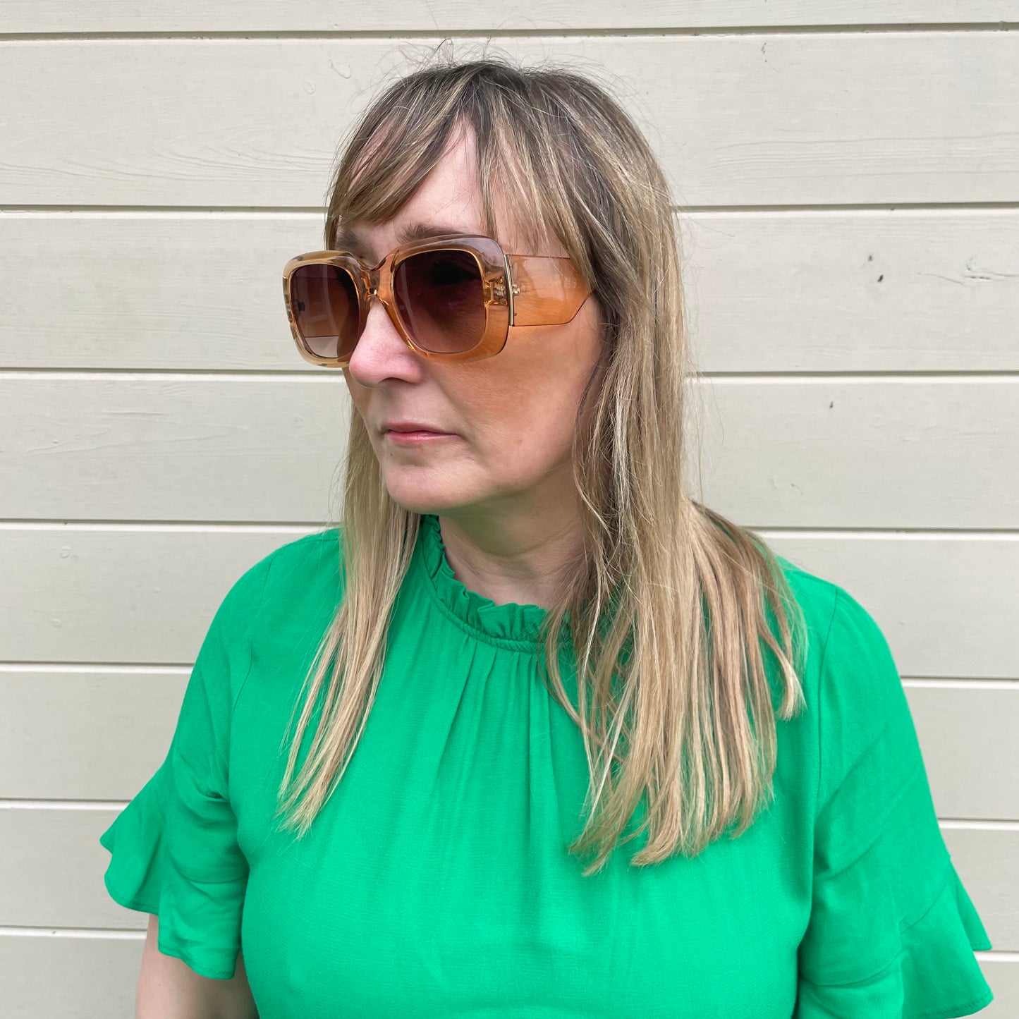 Recycled Plastic Sunglasses - Carmel caramel